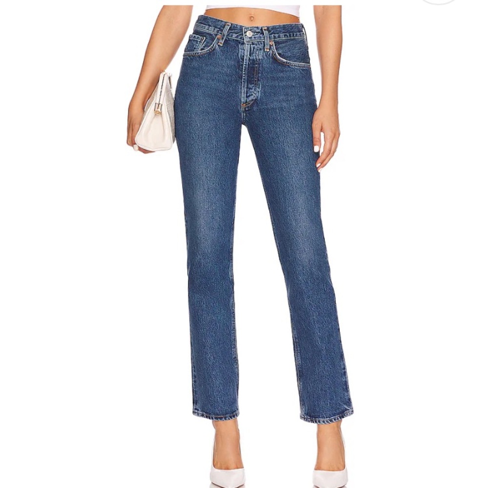 Agolde Women's High Rise Jeans - Blue